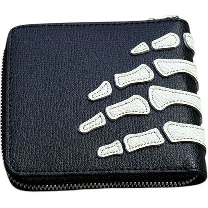 Kapital Thumbs Up Bone Hand Zip Wallet