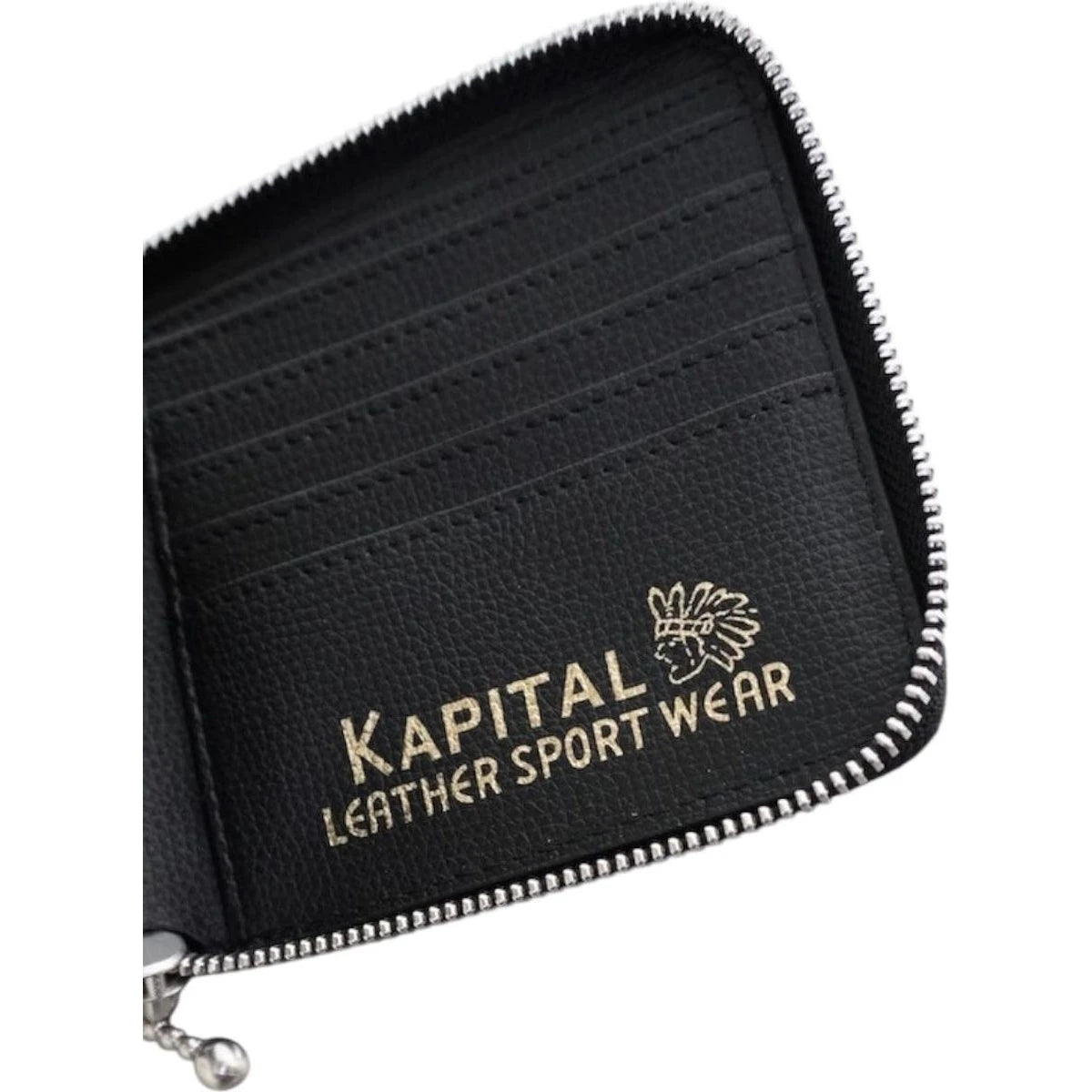 Kapital Thumbs Up Bone Hand Zip Wallet