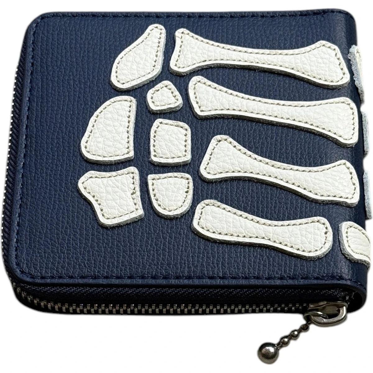 Kapital Thumbs Up Bone Hand Zip Wallet