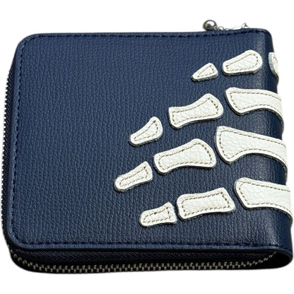 Kapital Thumbs Up Bone Hand Zip Wallet