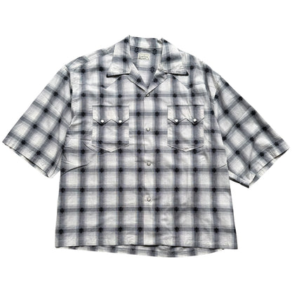 Kapital Thunderbird Shadow Check Open Collar Western Big Shirt