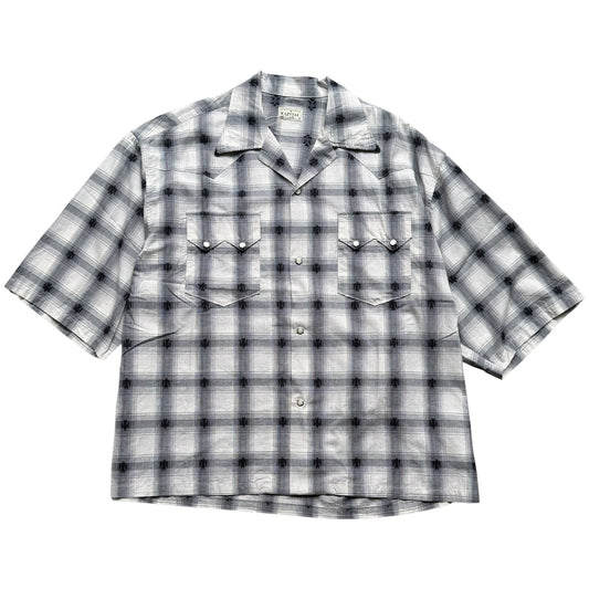 Kapital Thunderbird Shadow Check Open Collar Western Big Shirt