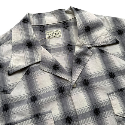 Kapital Thunderbird Shadow Check Open Collar Western Big Shirt