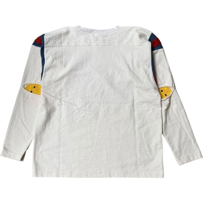 Kapital Tightly Woven Jersey Elbow Rip Football Long Sleeve Tee (88 Print)