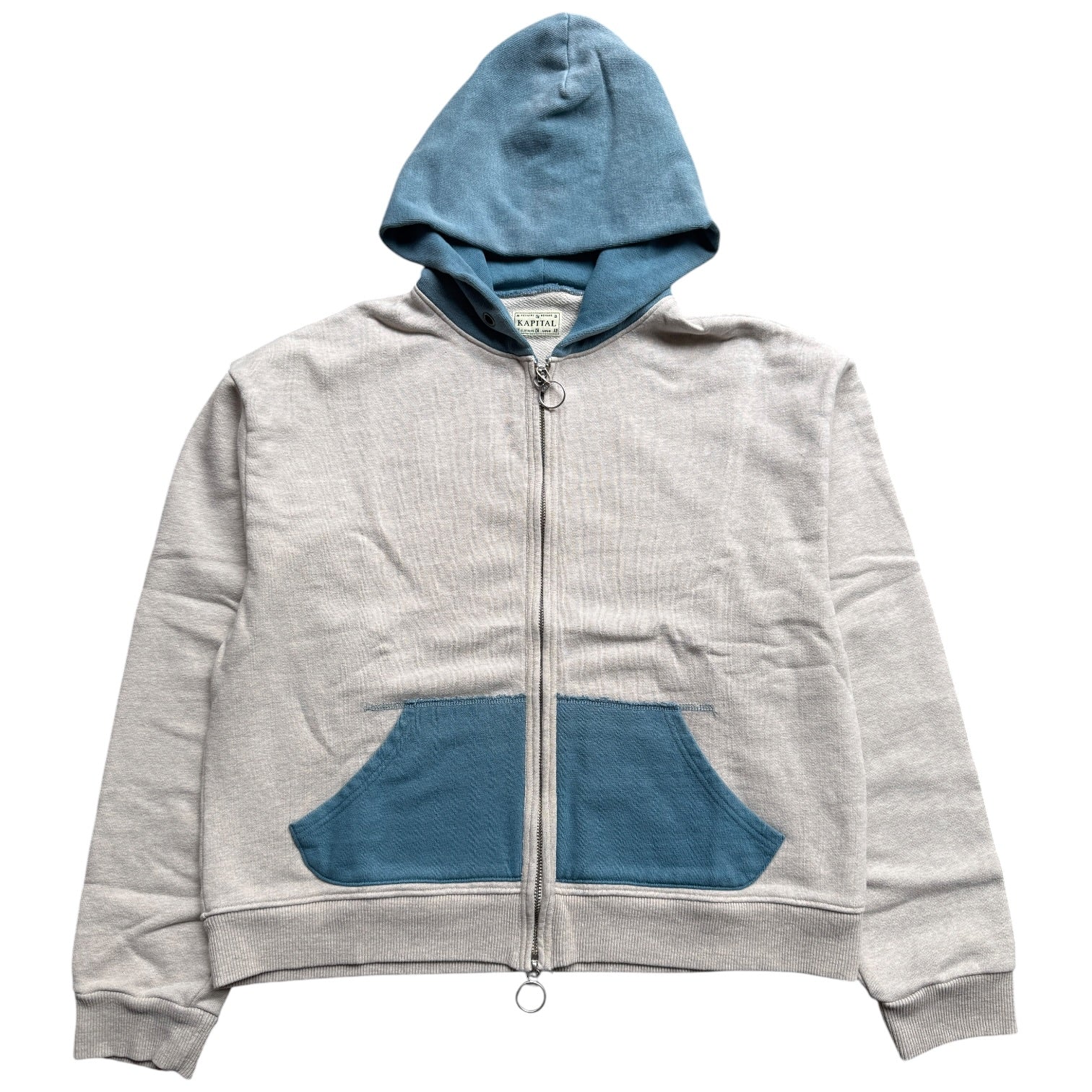 Kapital Top Fleece 2 Tone Zip Up Gym Hoodie | COJP Gallery