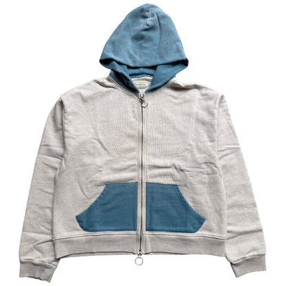 Kapital Top Fleece 2 Tone Zip Up Gym Hoodie