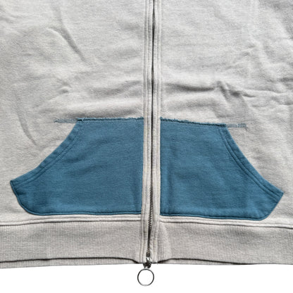 Kapital Top Fleece 2 Tone Zip Up Gym Hoodie