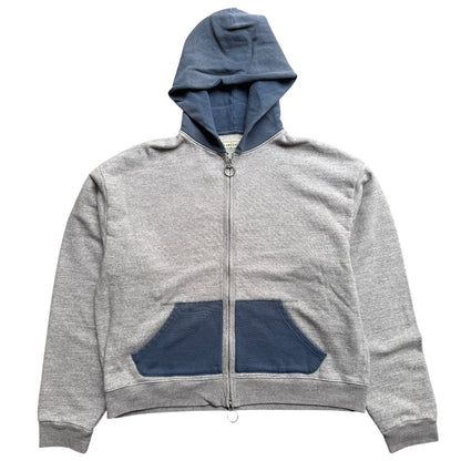 Kapital Top Fleece 2 Tone Zip Up Gym Hoodie
