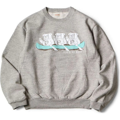 Kapital Top Fleece Crew Sweatshirt (`P`Bulldog Print)
