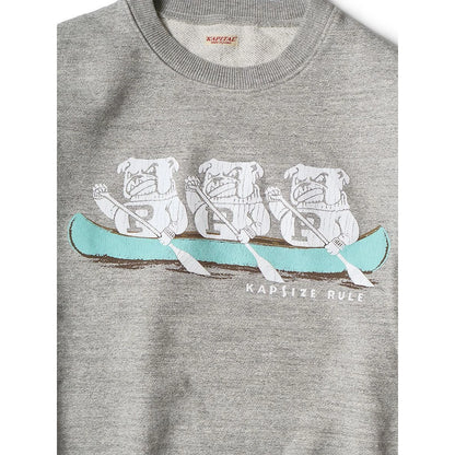 Kapital Top Fleece Crew Sweatshirt (`P`Bulldog Print)
