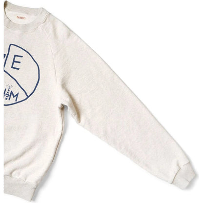 Kapital Top Fleece Raglan Crew Sweatshirt (TH.DDPEACE Print)