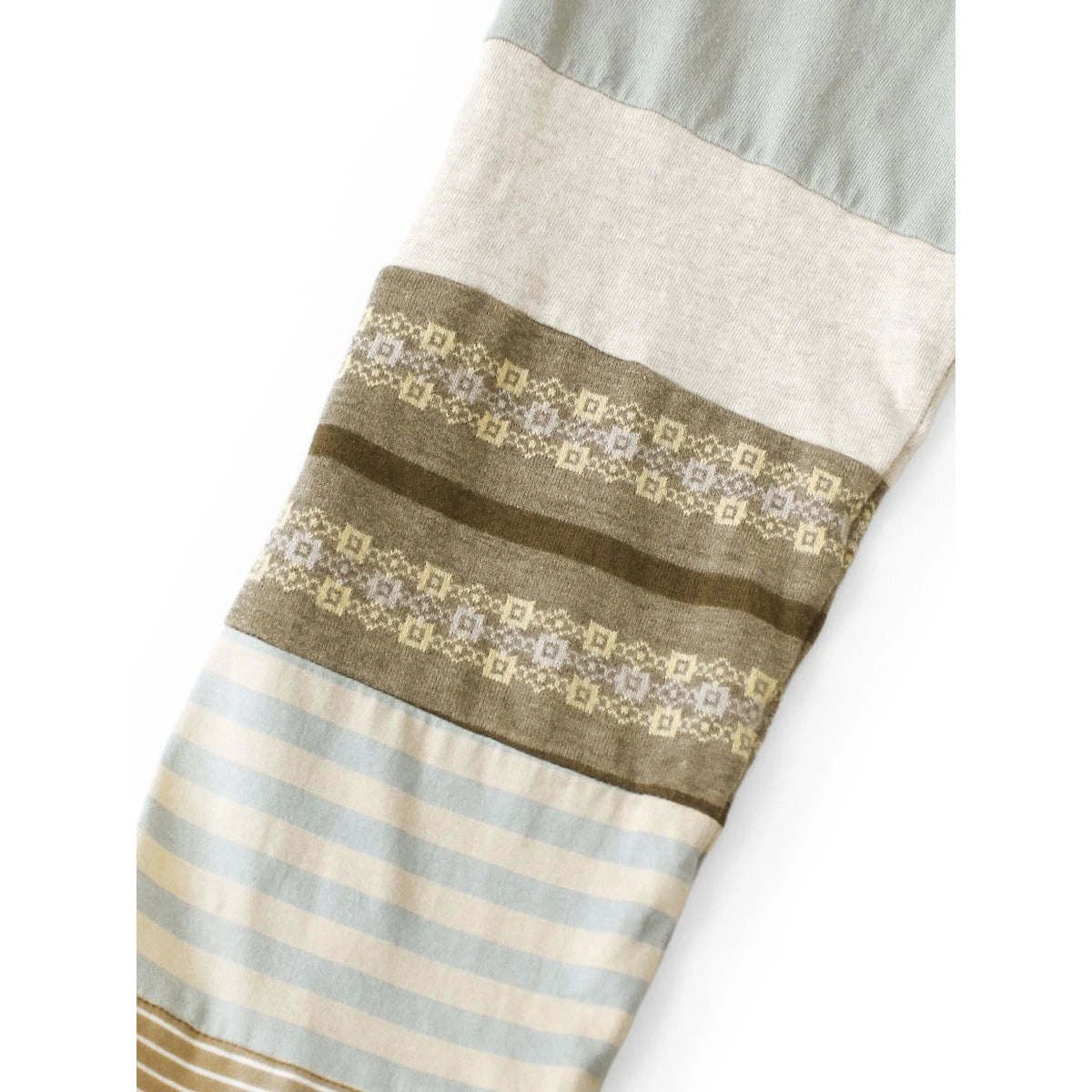 Kapital Jersey Hippie Long Sleeve T-Shirt (Striped Patchwork)