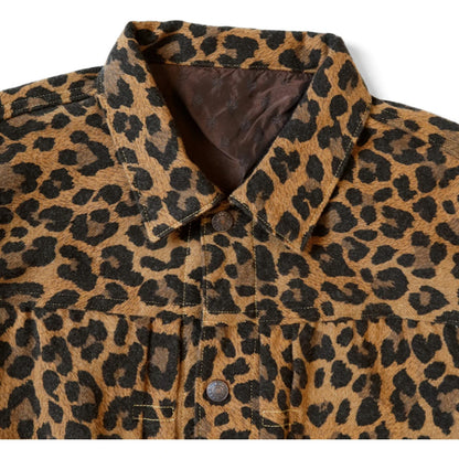 Kapital Twill Aged Wool Leopard Print 1st Jacket