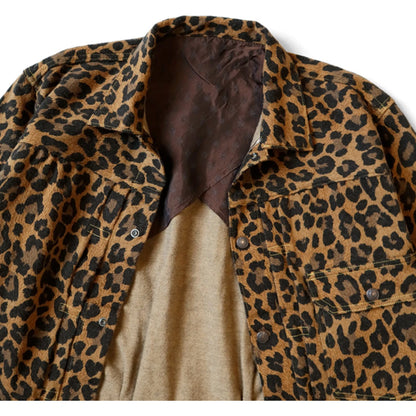 Kapital Twill Aged Wool Leopard Print 1st Jacket