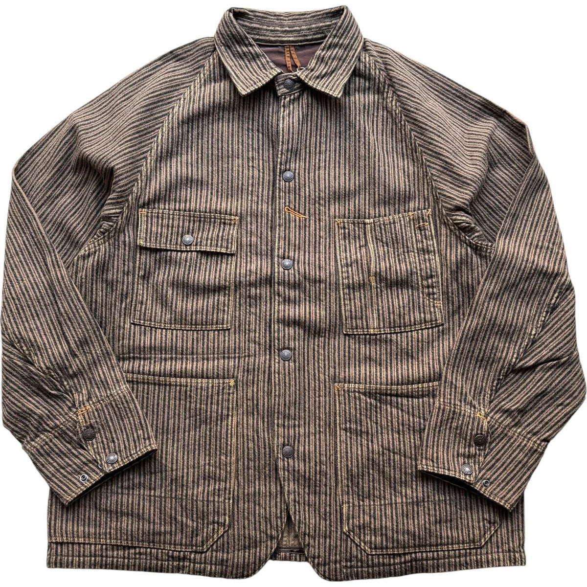 Kapital Twill Aged Wool Stripe Cactus Coverall