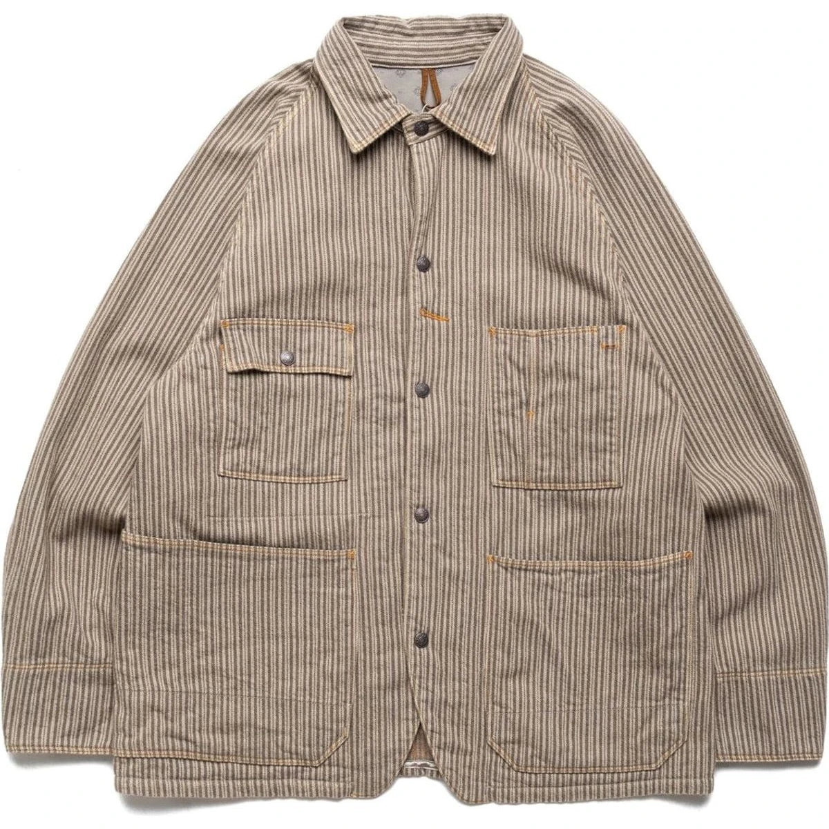 Kapital Twill Aged Wool Stripe Cactus Coverall