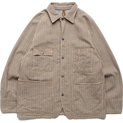 Kapital Twill Aged Wool Stripe Cactus Coverall