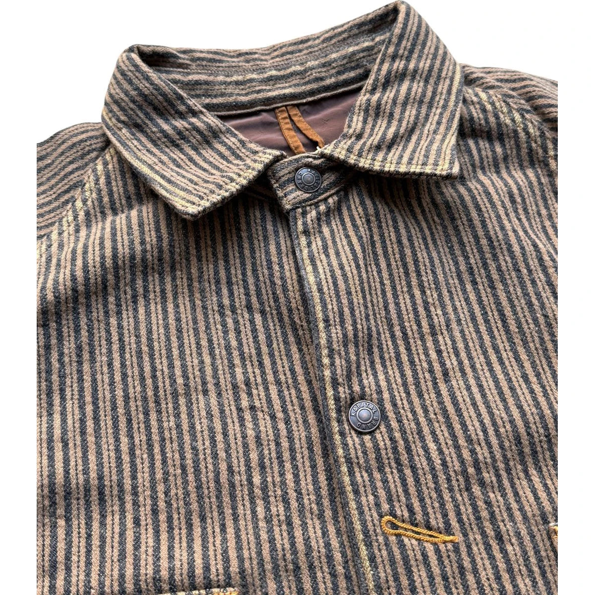 Kapital Twill Aged Wool Stripe Cactus Coverall