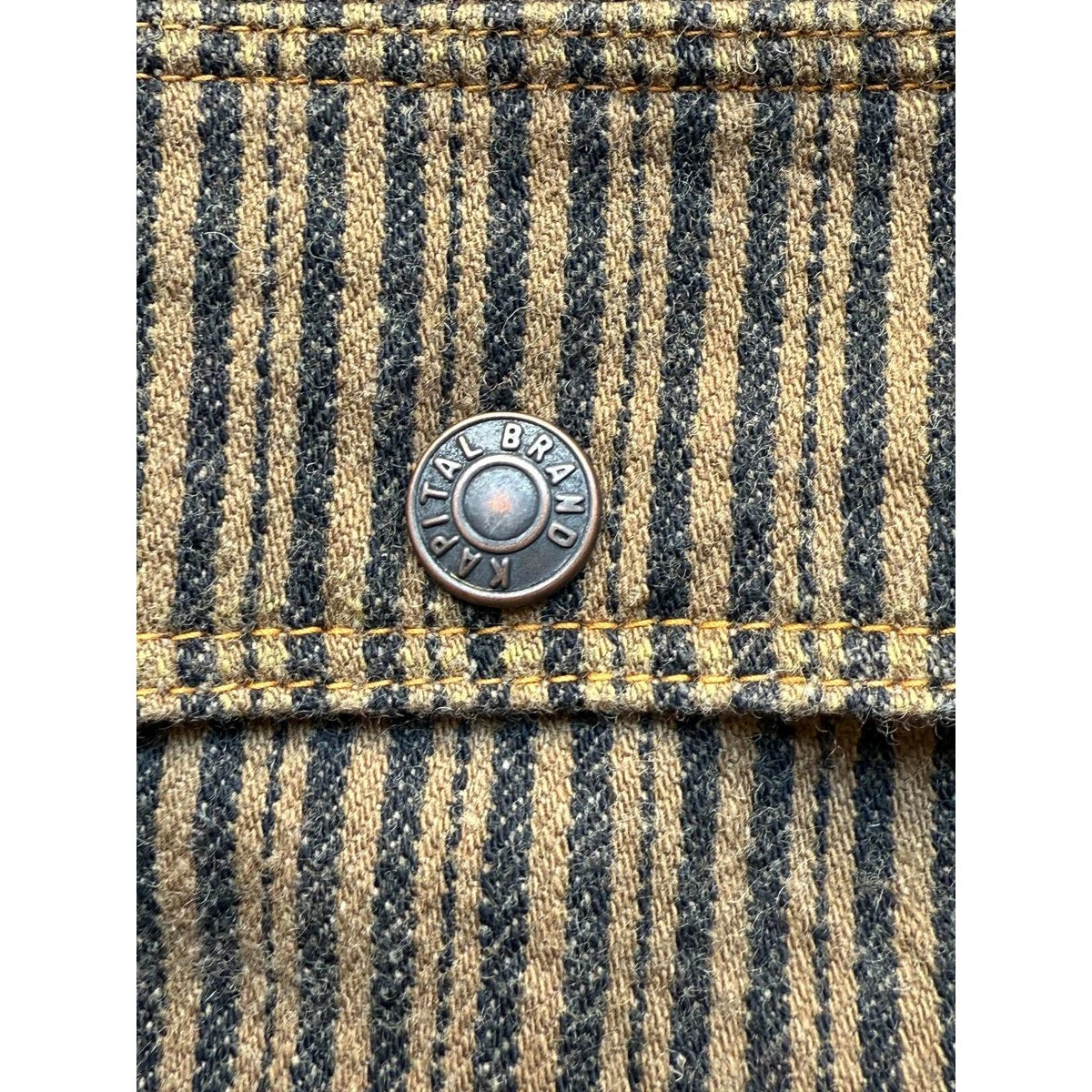 Kapital Twill Aged Wool Stripe Cactus Coverall