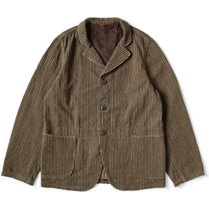 Kapital Twill Aged Wool Stripe Hospital Jacket