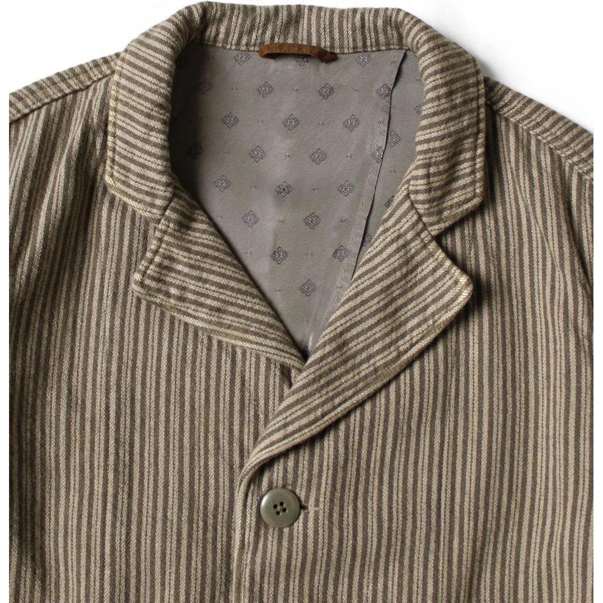 Kapital Twill Aged Wool Stripe Hospital Jacket