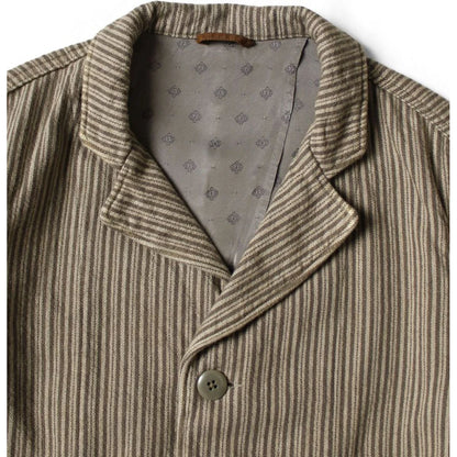 Kapital Twill Aged Wool Stripe Hospital Jacket