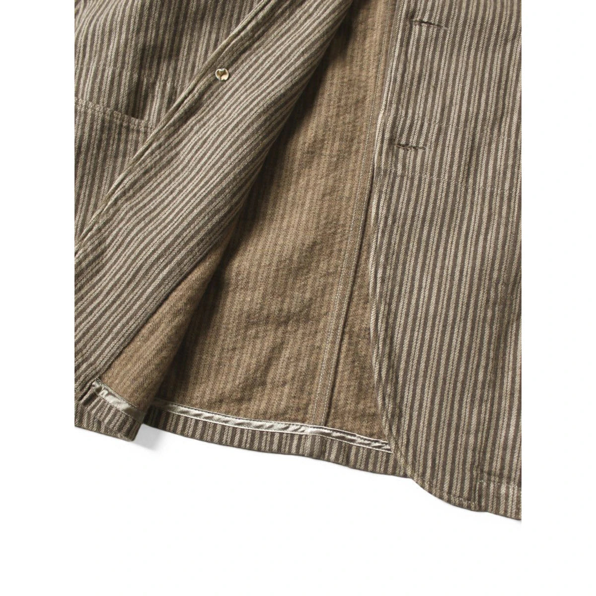 Kapital Twill Aged Wool Stripe Hospital Jacket