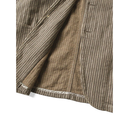 Kapital Twill Aged Wool Stripe Hospital Jacket