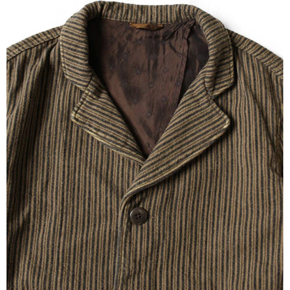 Kapital Twill Aged Wool Stripe Hospital Jacket