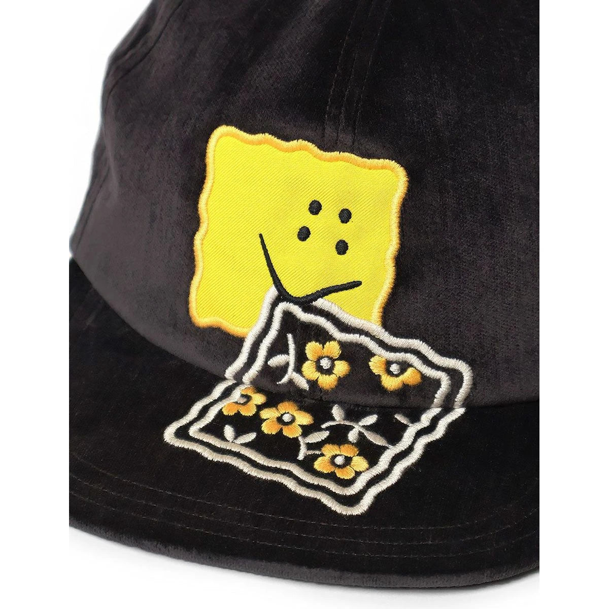 Kapital Velveteen Baseball Cap (Peckish Rainbowy Embroidery)