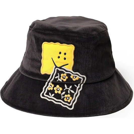 Kapital Velveteen Bucket Hat With Short Brim (Peckish Rainbowy)