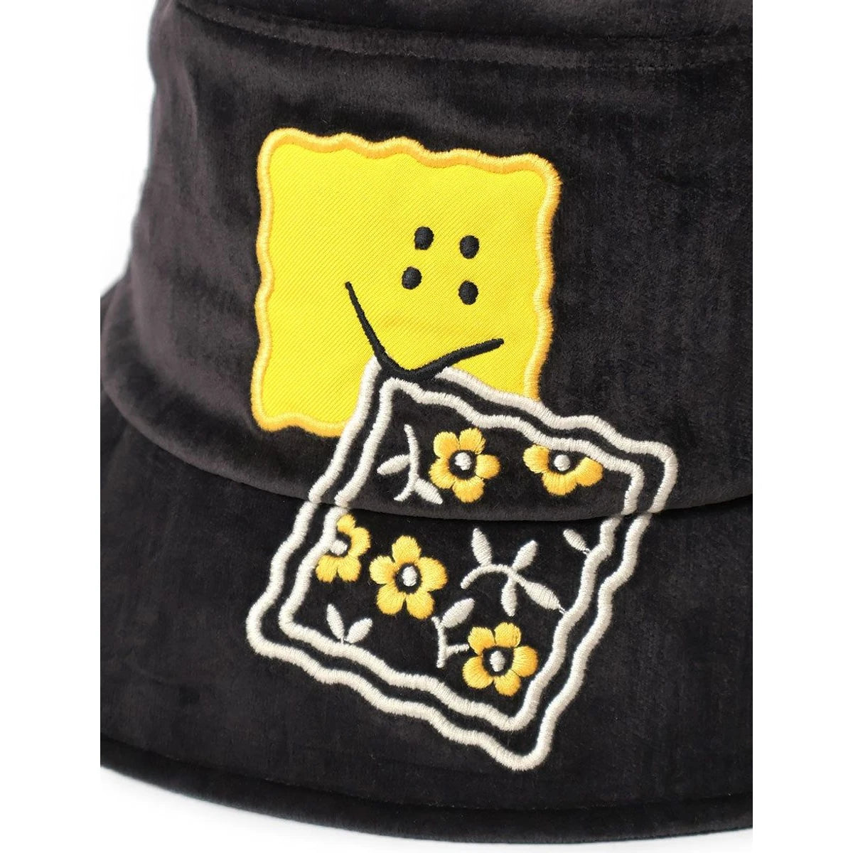 Kapital Velveteen Bucket Hat With Short Brim (Peckish Rainbowy)