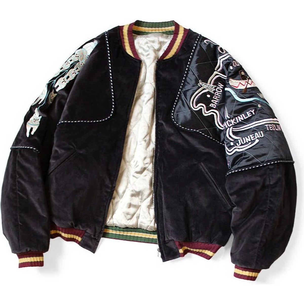 Kapital Velveteen Sham Siamese Bomber Jacket (Yukon)