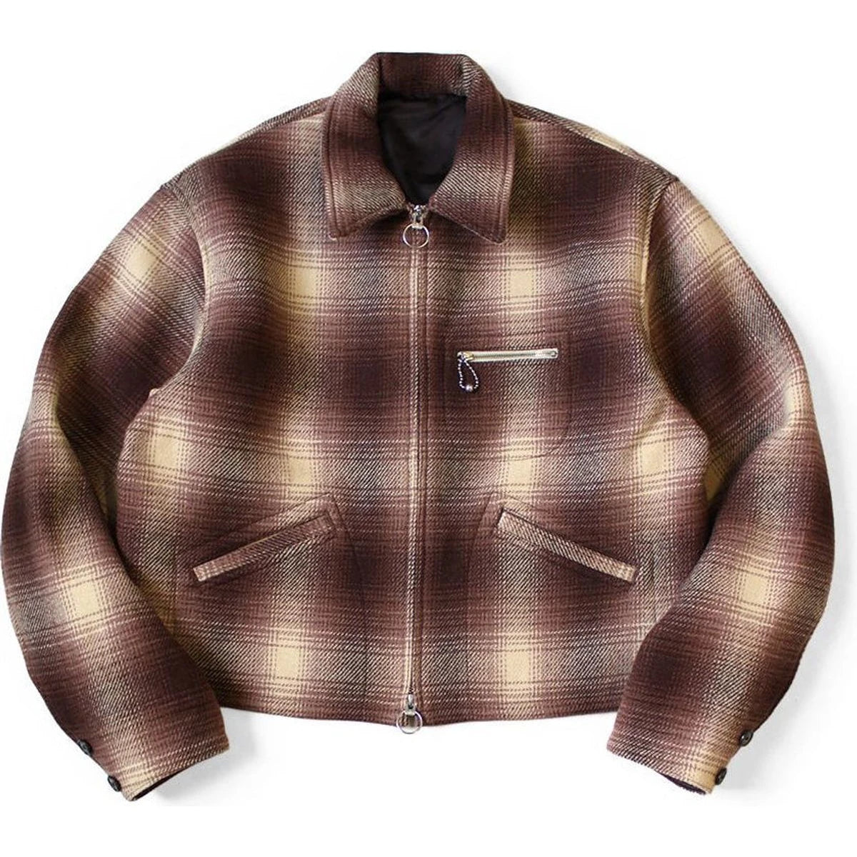 Kapital Vintage Wool Shadow Check Hunting Drizzler Jacket