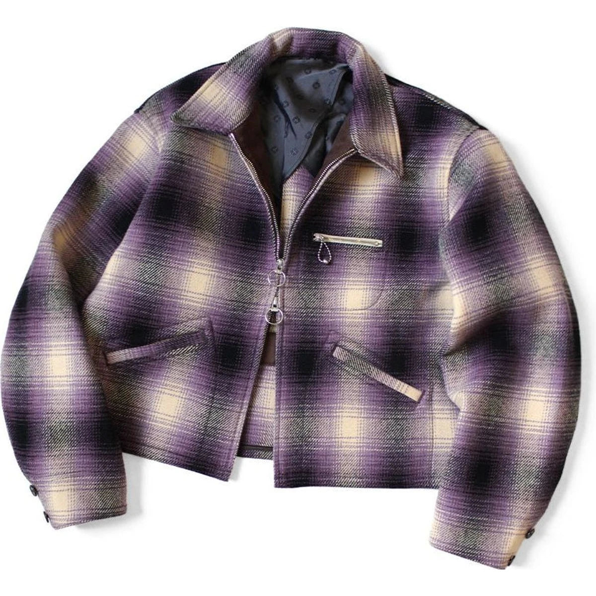 Kapital Vintage Wool Shadow Check Hunting Drizzler Jacket