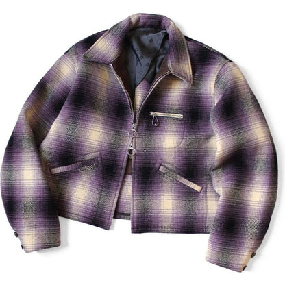 Kapital Vintage Wool Shadow Check Hunting Drizzler Jacket