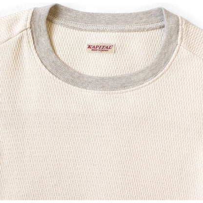 Kapital Waffle Jersey Floral Pt 2TONE Bouffant Sleeve Sweatshirt