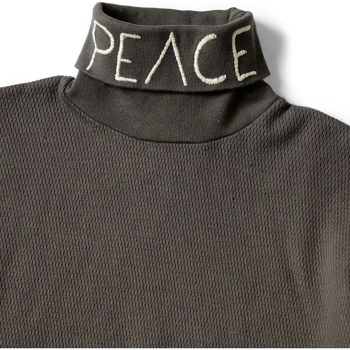 Kapital Waffle Jersey High Neck Long T (Peace Embroidery)