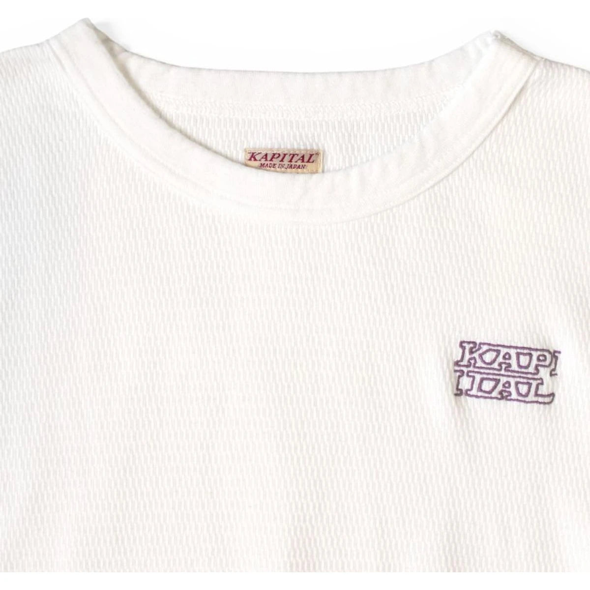 Kapital Waffle Jersey Long Sleeve T-Shirt (Kapital Embroidery)