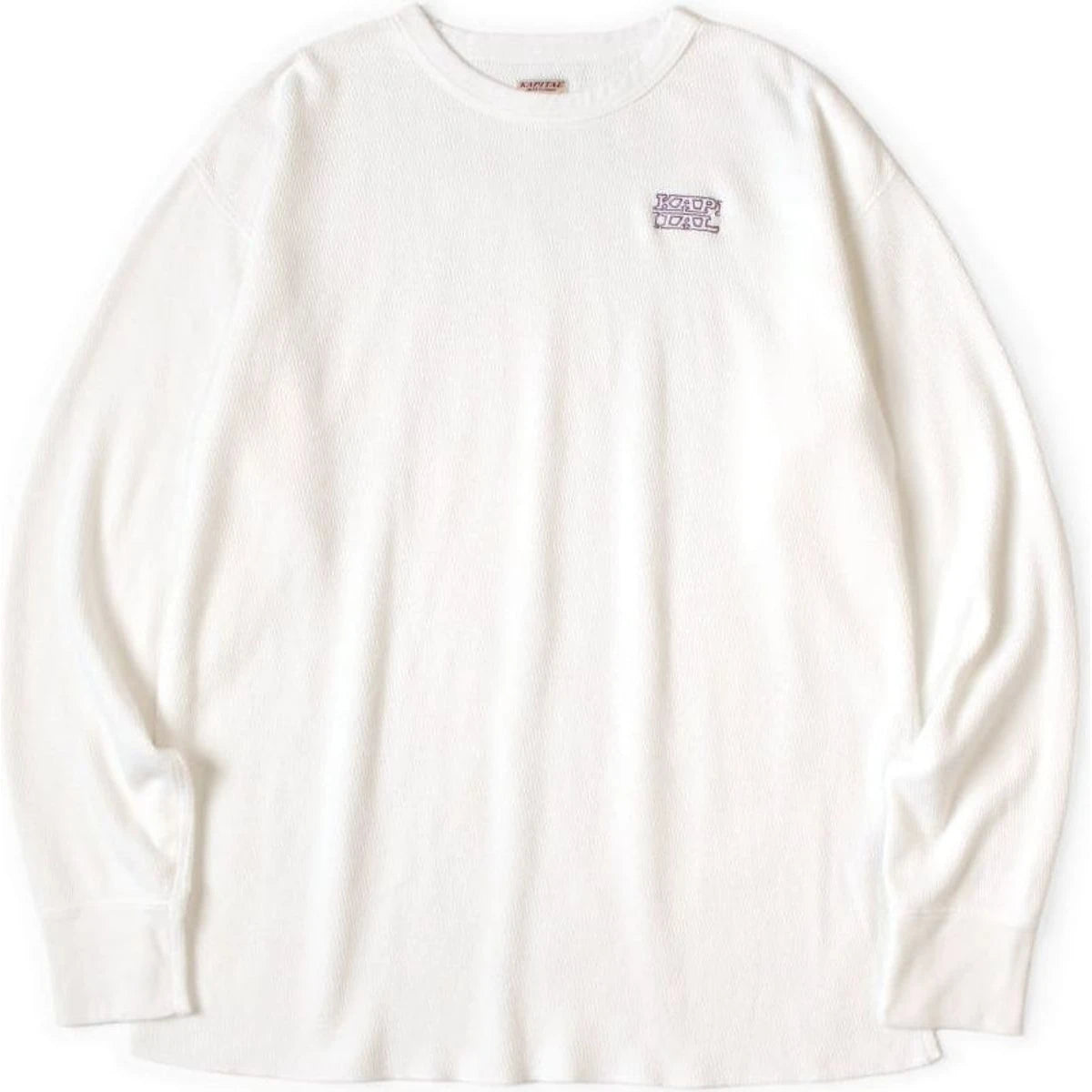 Kapital Waffle Jersey Long Sleeve T-Shirt (Kapital Embroidery)