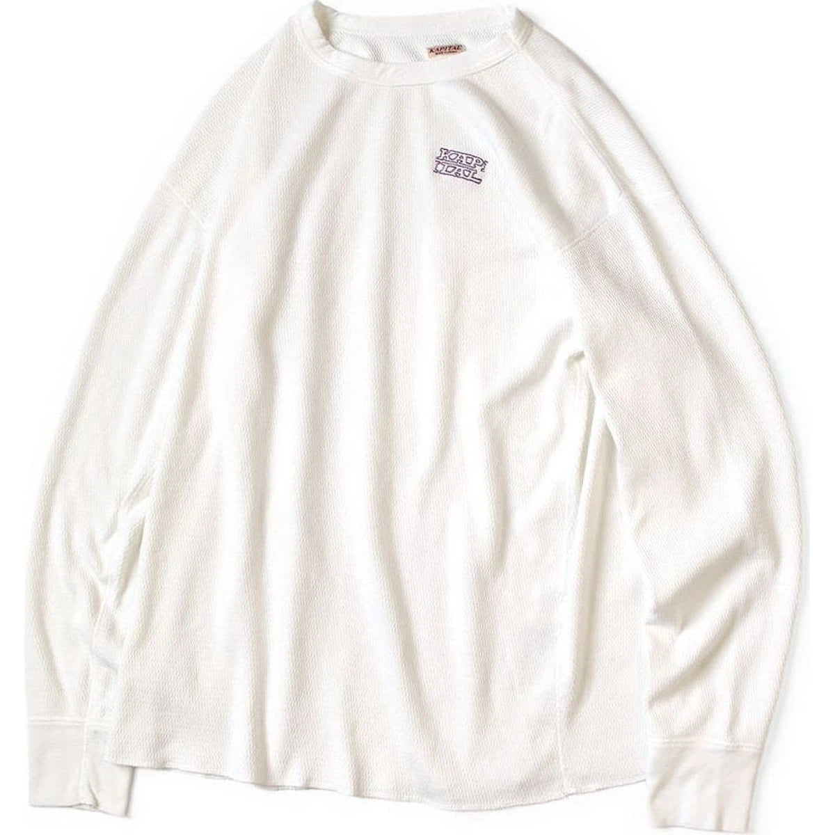 Kapital Waffle Jersey Long Sleeve T-Shirt (Kapital Embroidery)