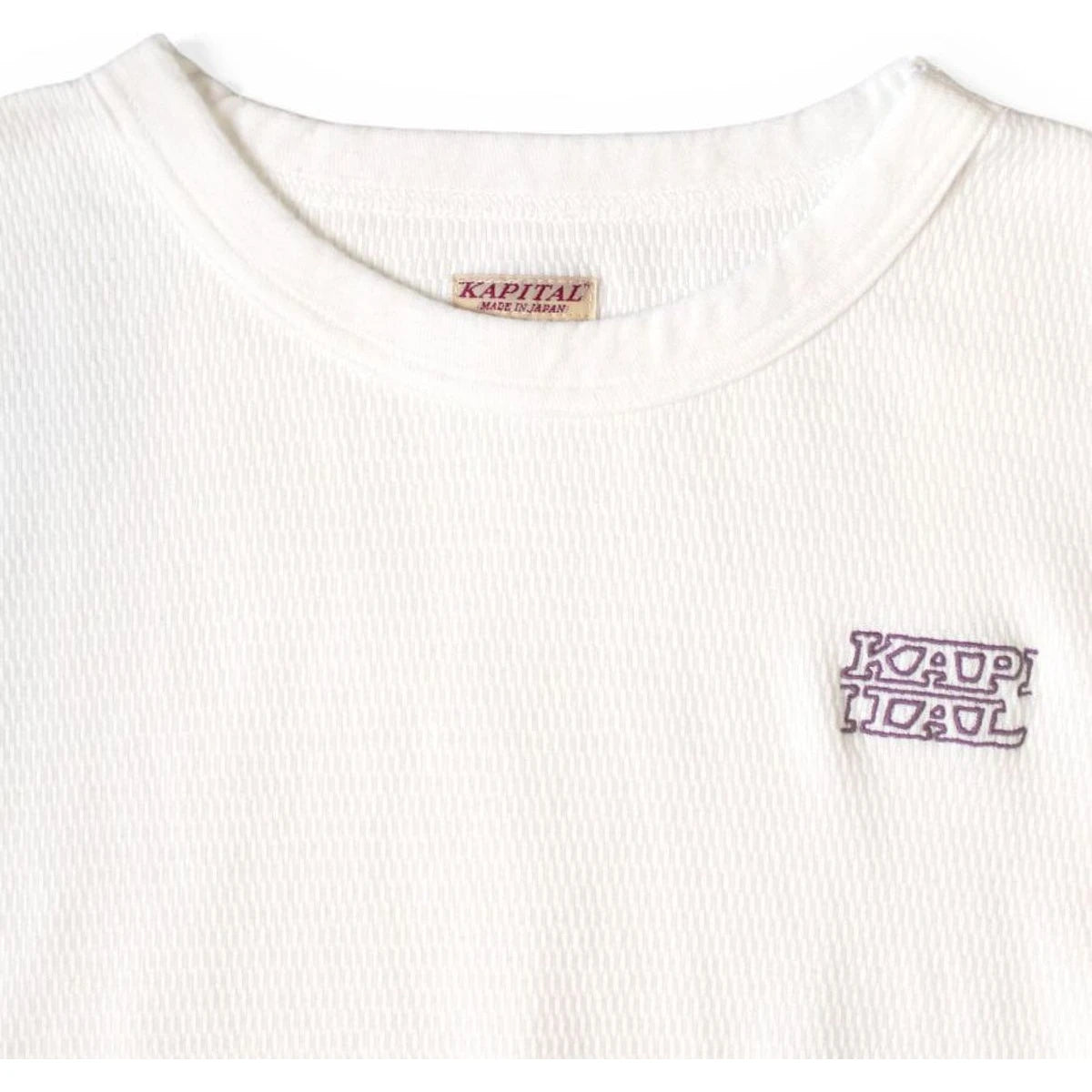 Kapital Waffle Jersey Long Sleeve T-Shirt (Kapital Embroidery)