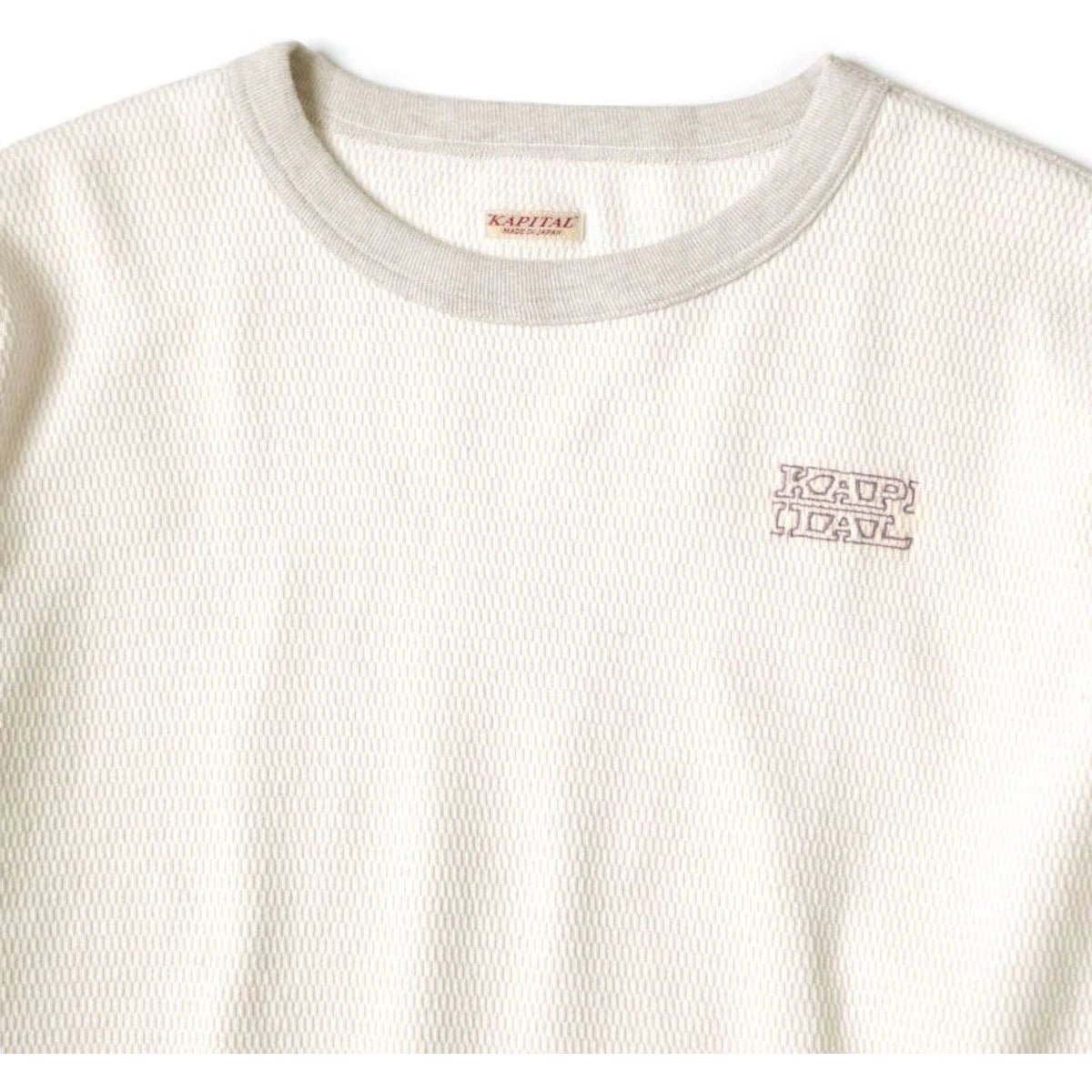 Kapital Waffle Jersey Small Flowers Pt 2TONE Long T (Kapital Embroidery)