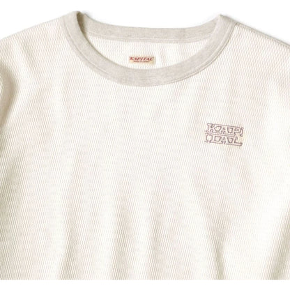 Kapital Waffle Jersey Small Flowers Pt 2TONE Long T (Kapital Embroidery)