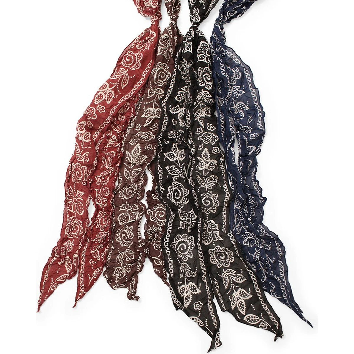 Kapital Washed Silk Moga Scarf (Escargot Flower)