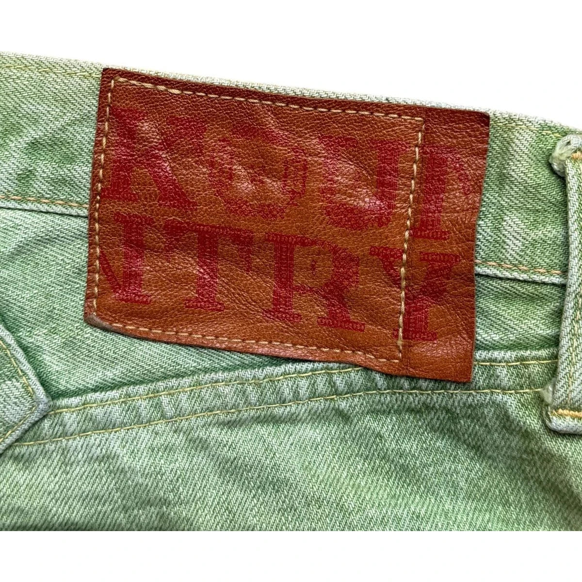 Kapital Washed Green Patchwork Denim