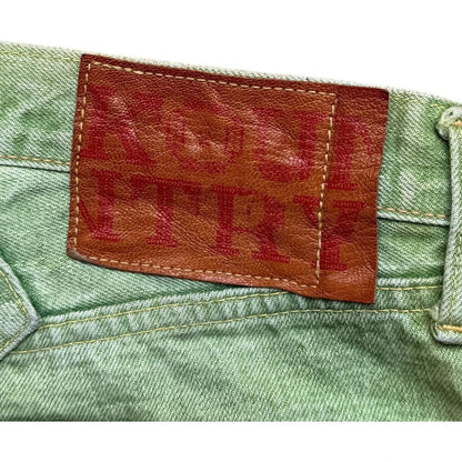 Kapital Washed Green Patchwork Denim