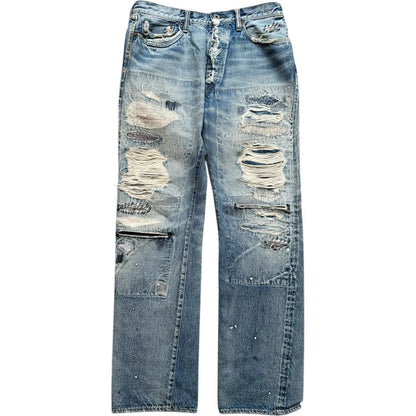 Kapital Washed IDG Super Distressed Selvedge Denim (Reconstructed)