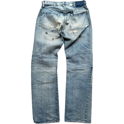 Kapital Washed IDG Super Distressed Selvedge Denim (Reconstructed)