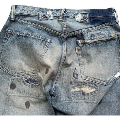 Kapital Washed IDG Super Distressed Selvedge Denim (Reconstructed)